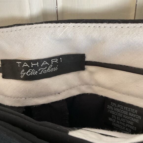 Elie Tahari Pants Womens Flare Leg Classic Stretch Zip Black, Waist:  31” - Picture 2 of 14